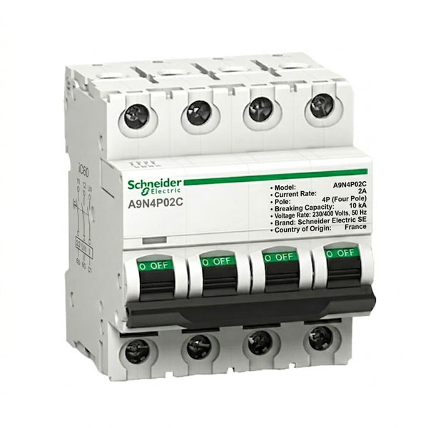 2A, 4P, 10KA, MCB (C Curve)