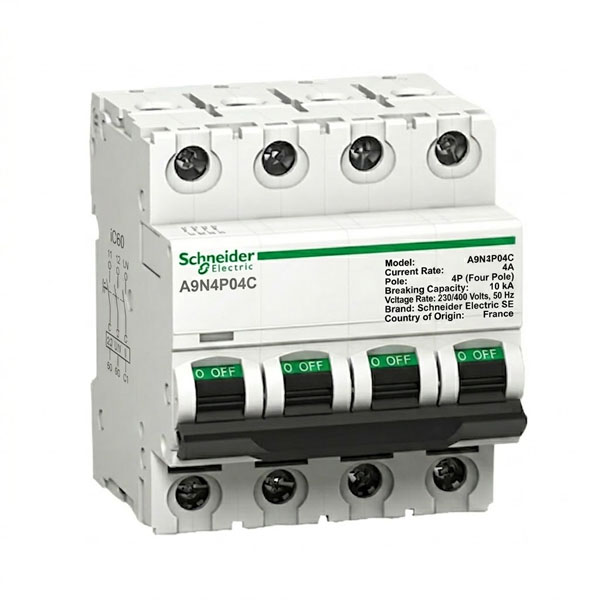 4A, 4P, 10KA, MCB (C Curve)