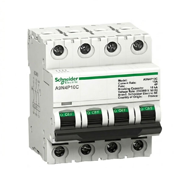 10A, 4P, 10KA, MCB (C Curve)