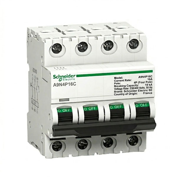 16A, 4P, 10kA, MCB (C Curve)