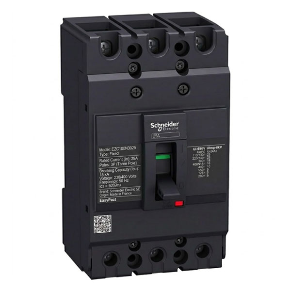 25A, 3P, 15kA, MCCB (Fixed Type Trip Unit)