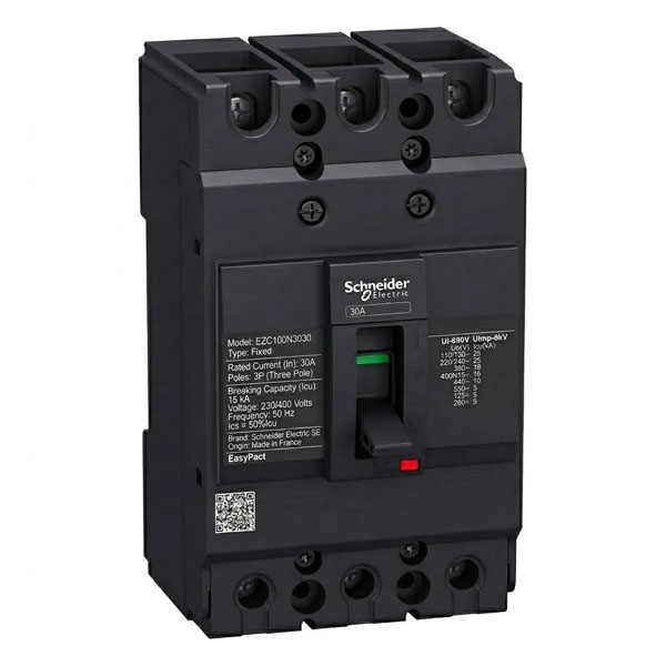 30A, 3P, 15kA, MCCB (Fixed Type Trip Unit)