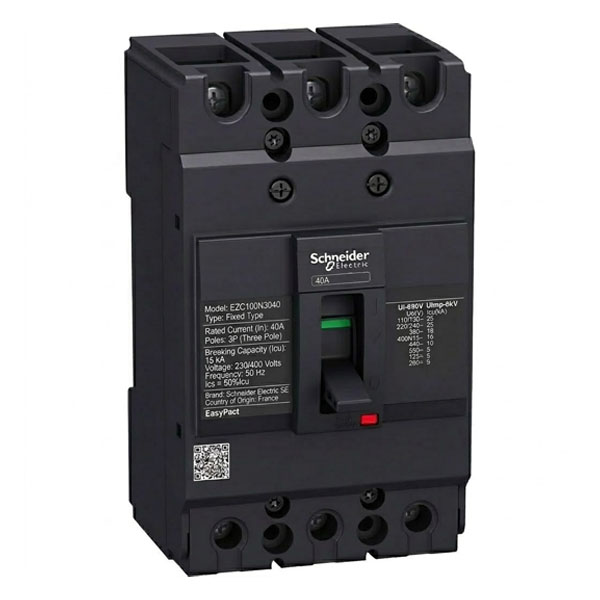 40A, 3P, 15kA, MCCB (Fixed Type Trip Unit)