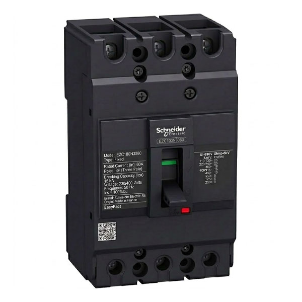 60A, 3P, 15kA, MCCB (Fixed Type Trip Unit)