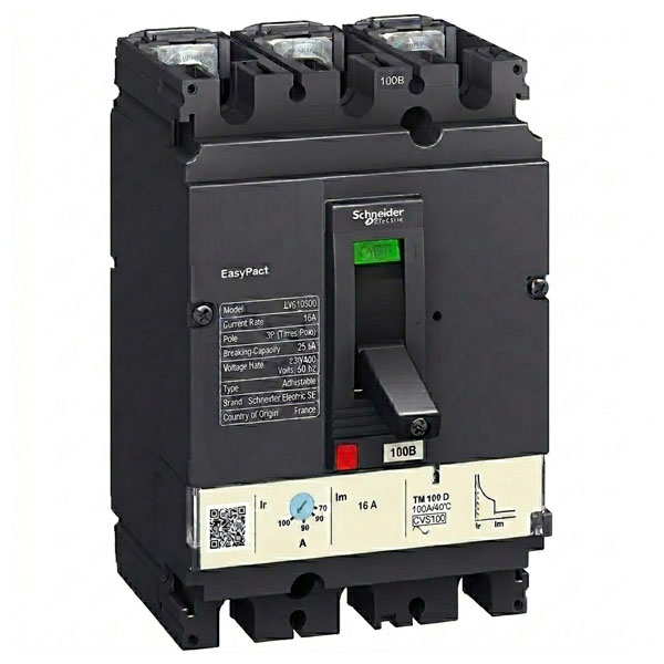 16A, 3P, 25kA, MCCB (Easy Pact CVS-Adjustable)