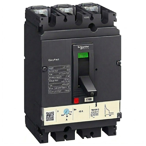 40A, 3P, 25kA, MCCB (Easy Pact CVS-Adjustable)