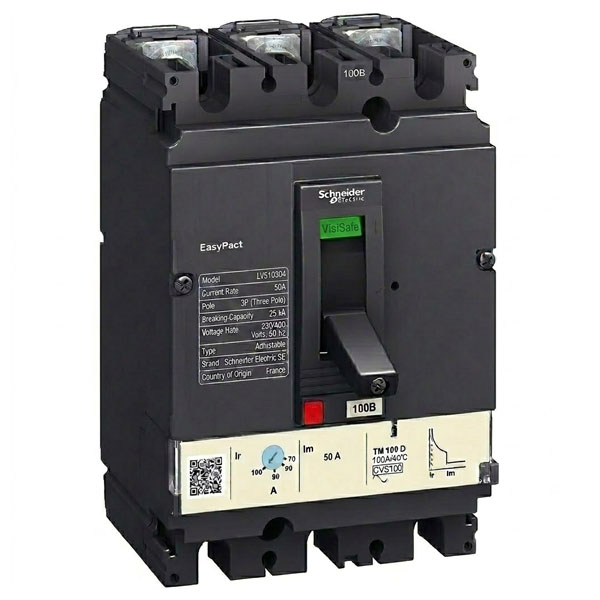 50A, 3P, 25kA, MCCB (Easy Pact CVS-Adjustable)