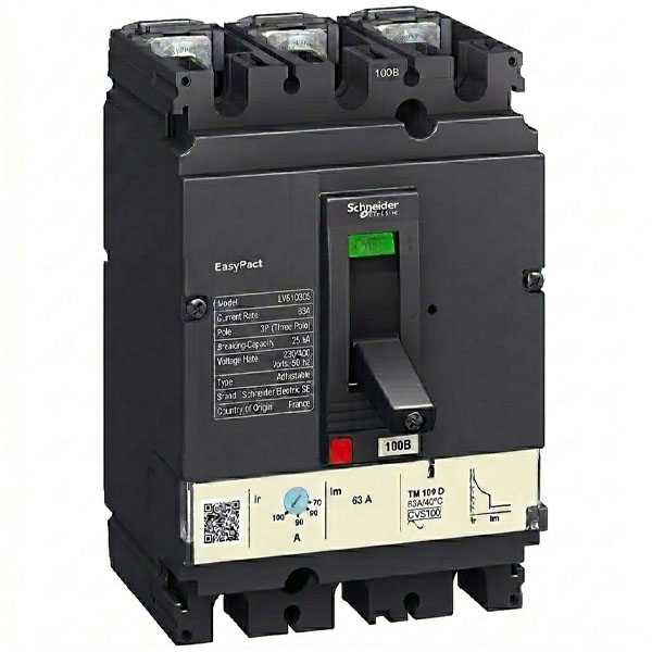 63A, 3P, 25kA, MCCB (Easy Pact CVS-Adjustable)