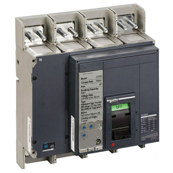 1000A, 4P, 50kA, Micrologic 2.3 Trip Unit NS1000N 4P Fixed 4P4T(Adjustable Type Trip Unit)