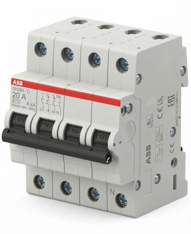 MCB 4P (20A,6KA)